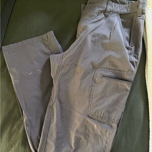Huk Gray Cargo Pants with Zip Utility Pocket